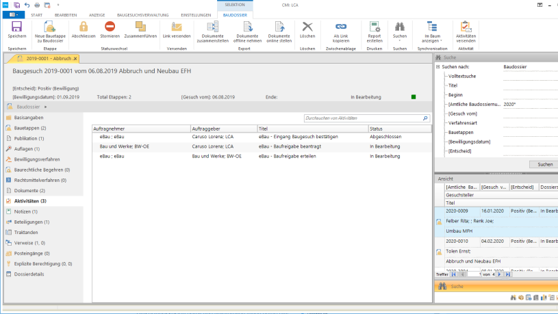eBau-Schnittstelle, Baugesuche digital abwickeln, CMI Bau